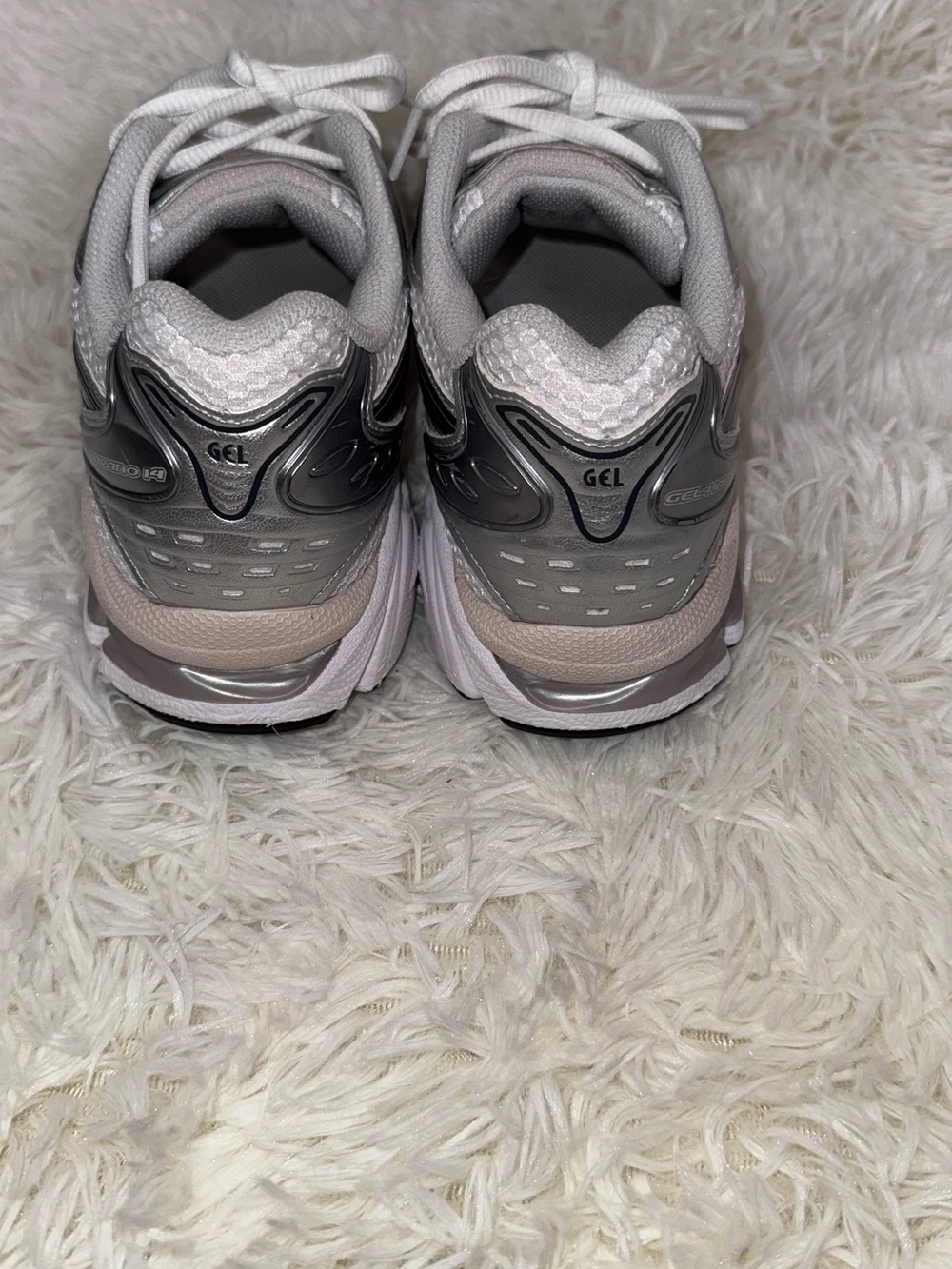 ASICS Women's Silver and White Athletic Running Shoes - Picture 3 of 7